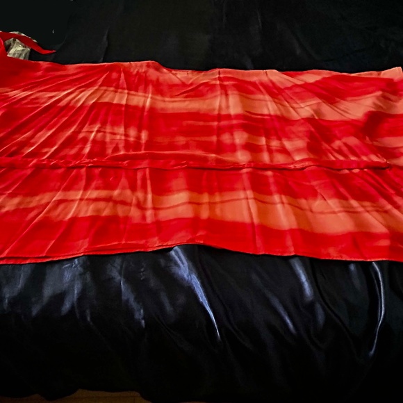 PONCHO, CHIFFON, CORAL, SIZE PLUS, WITH BELT, MADE IN CANADA!, PULL OVER, MR MAX - Picture 12 of 16